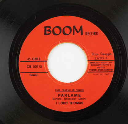 I lord Thomas - Parlame / Muore un cuore - Boom Record - 1970 - 45 giri - beat