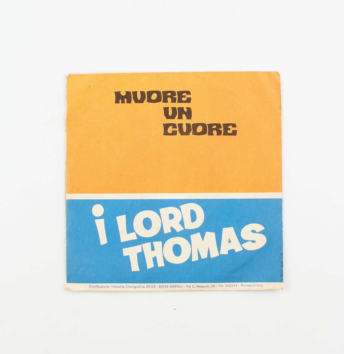 I lord Thomas - Parlame / Muore un cuore - Boom Record - 1970 - 45 giri - beat