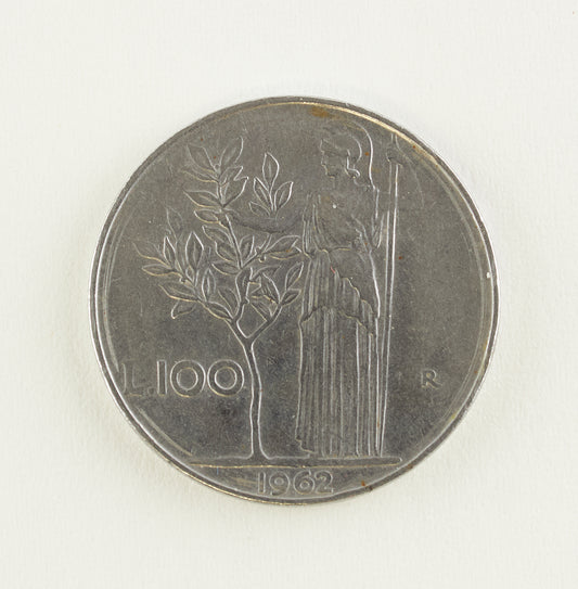 Repubblica Italiana 100 Lire 1962 Minerva - condizioni BB