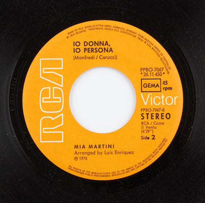 Mia Martini - Che vuoi che sia...se t'ho aspettato tanto / Io donna, io persona - Rca - 1976 - 45 giri - cantanti italiani