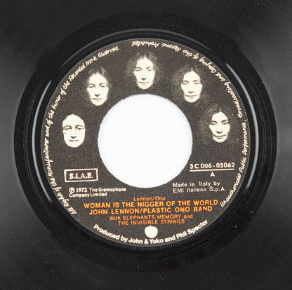 John Lennon/Plastic Ono Band - Woman is the nigger of the world / Sister o sister - Emi Italia - 1972 - 45 giri - cantautori internazionali