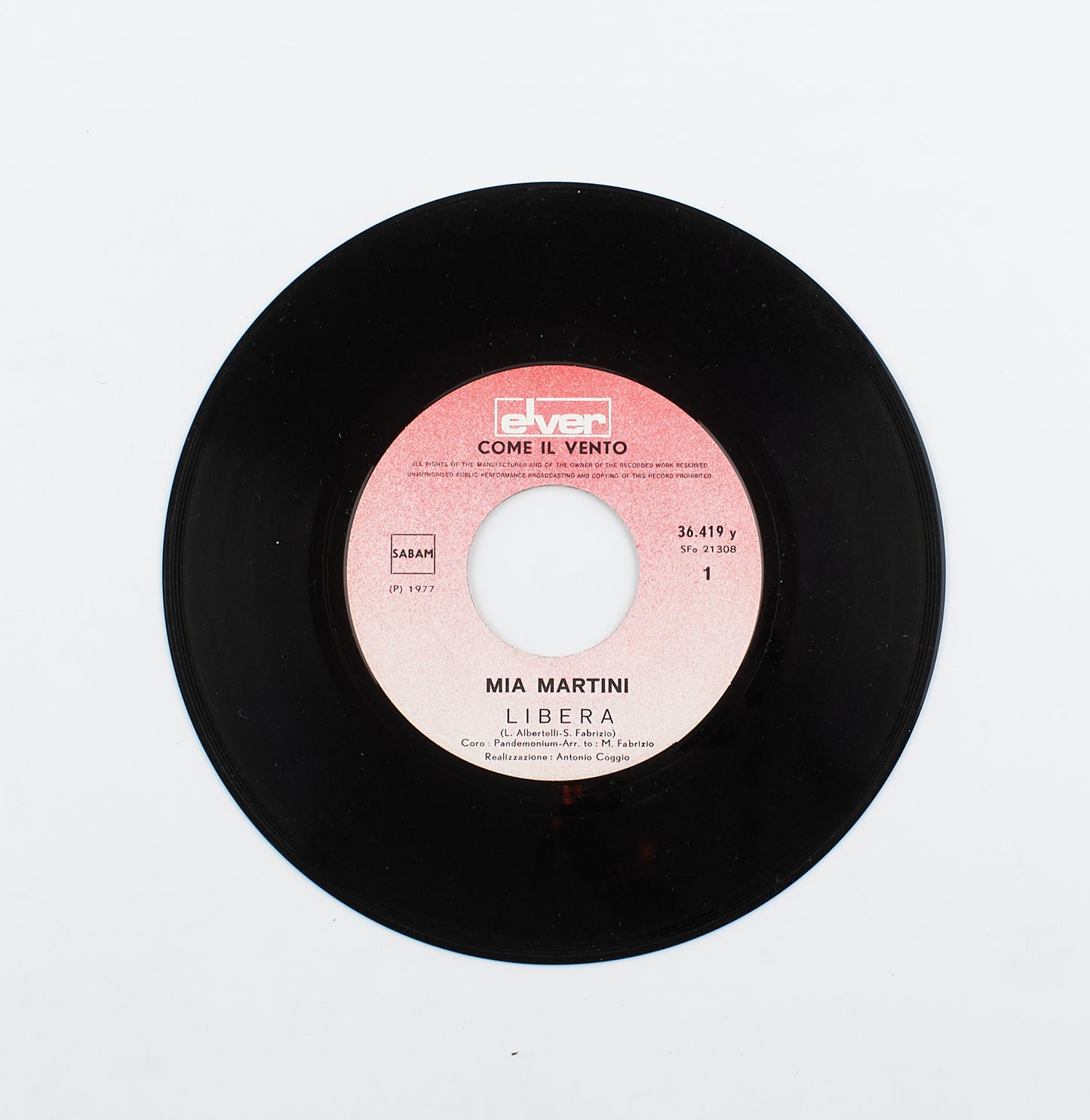 Mia Martini - Libera / Freedom is today - Elver - 1977 - 45 giri - cantanti italiani