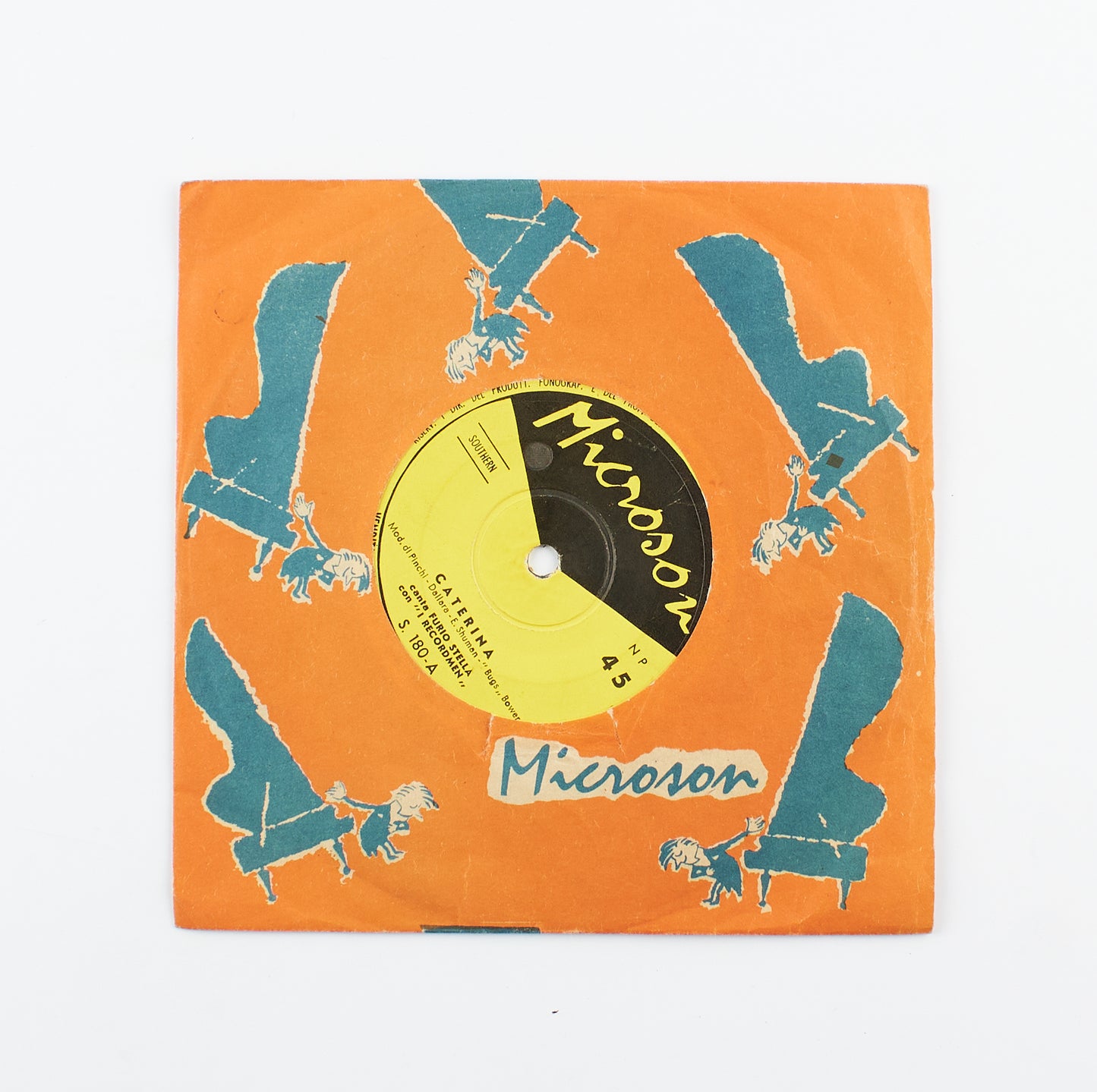 Furio Stella con i Recordmen - Caterina / The Madison - Microson - 1962 - 45 giri - beat