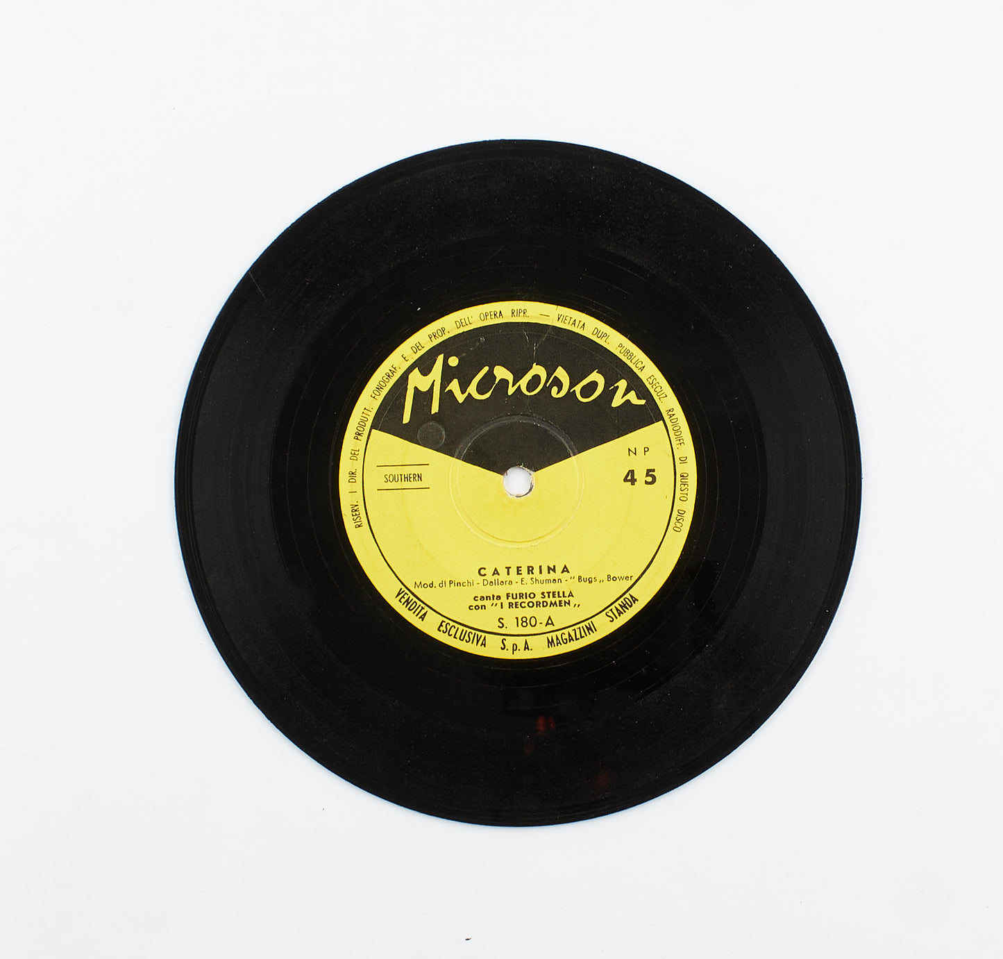 Furio Stella con i Recordmen - Caterina / The Madison - Microson - 1962 - 45 giri - beat