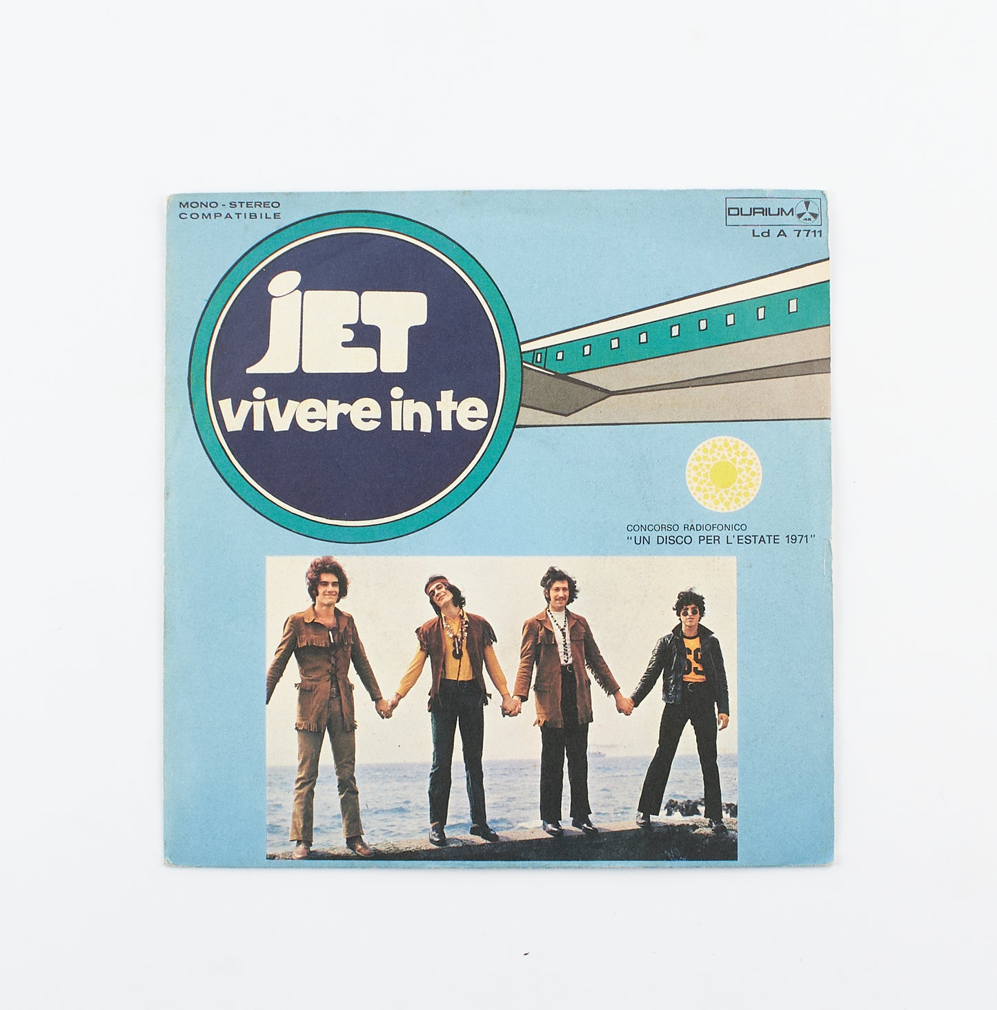 Jet - Vivere in te / Uomo - Durium - 1971 - 45 giri - pop prog
