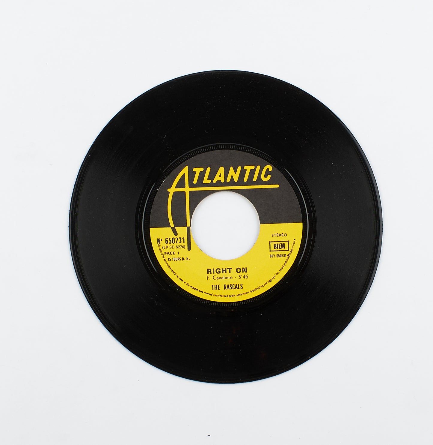 The Rascals - Right on / The letter - Atlantic - 1970 - 45 giri - beat pop
