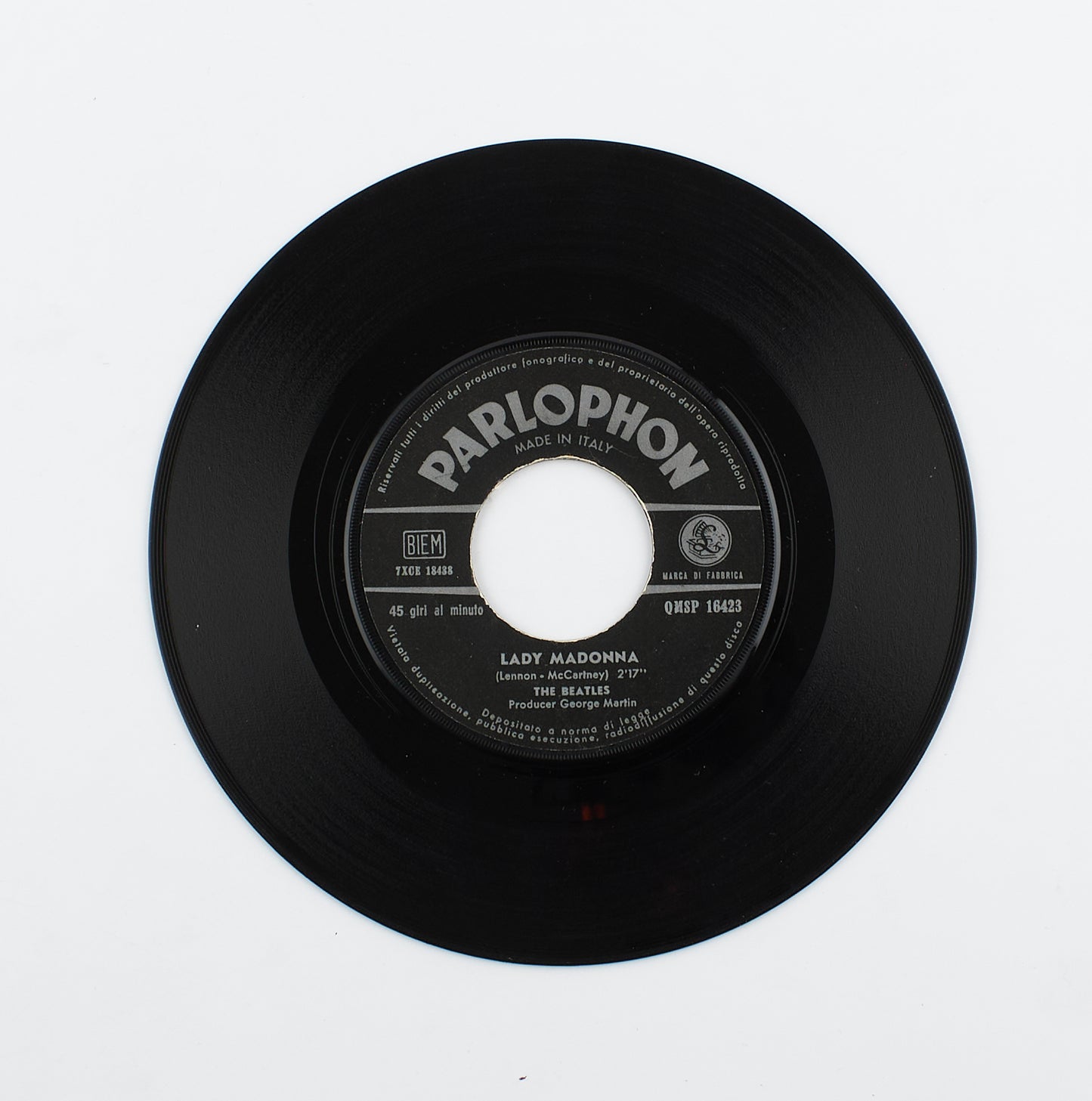 The Beatles - Lady Madonna / The inner light - Parlophon Carisch - 1968 - 45 giri - beat pop