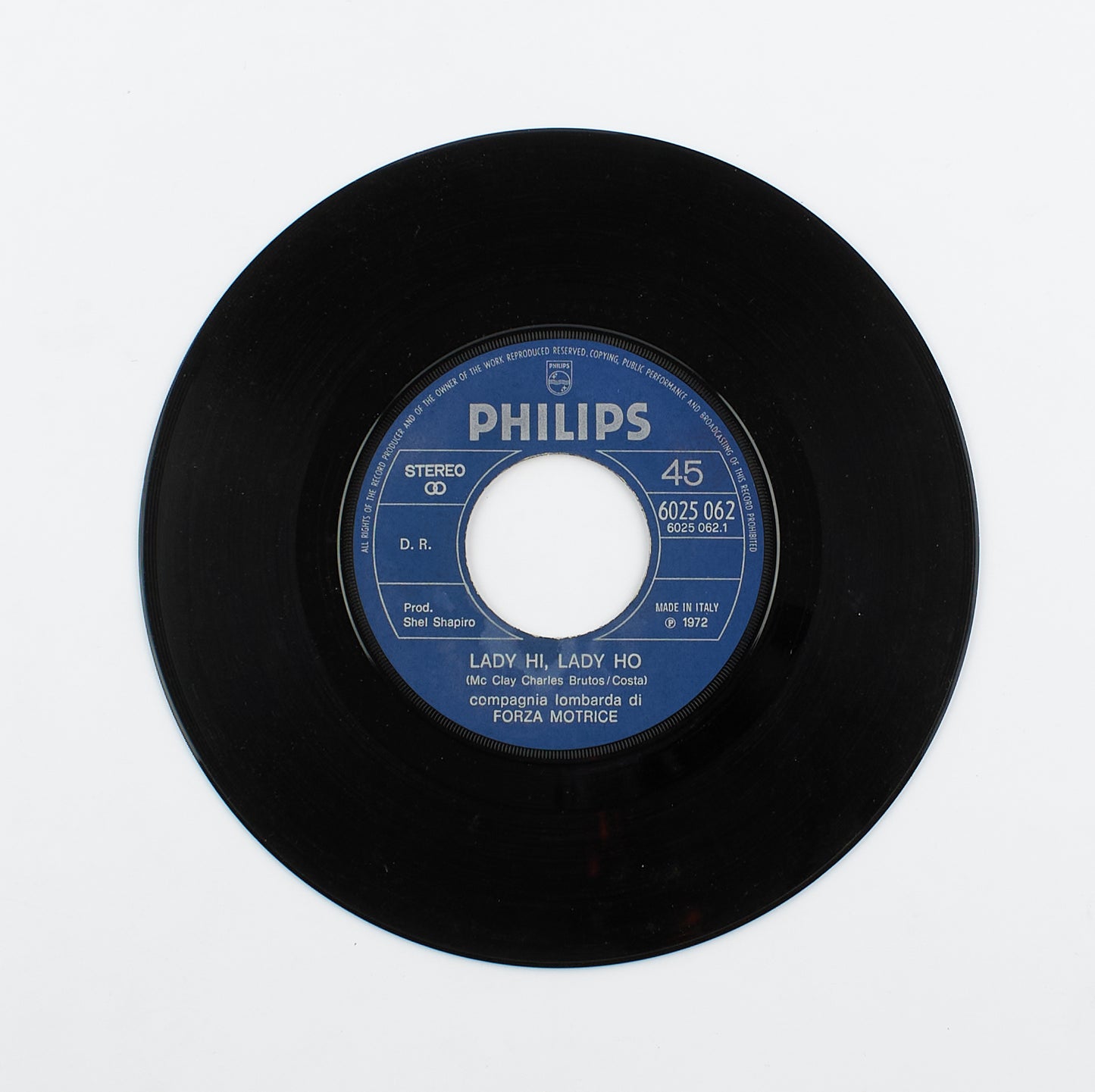 Forza Motrice - Lady hi, Lady ho / Un po' di sabbia, un po' di fantasia - Philips - 1972 - 45 giri - pop prog sigle