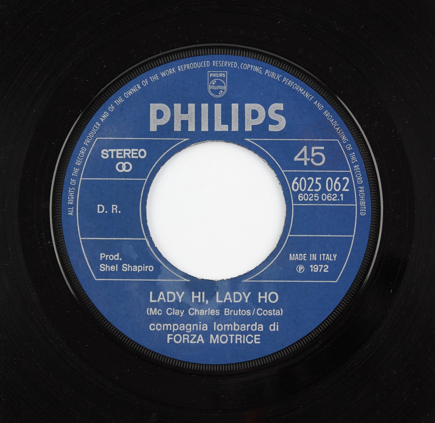 Forza Motrice - Lady hi, Lady ho / Un po' di sabbia, un po' di fantasia - Philips - 1972 - 45 giri - pop prog sigle