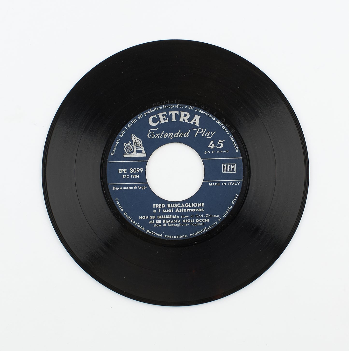 Fred Buscaglione - Per una donna - Cetra - 1959 - 45 giri - cantautori italiani