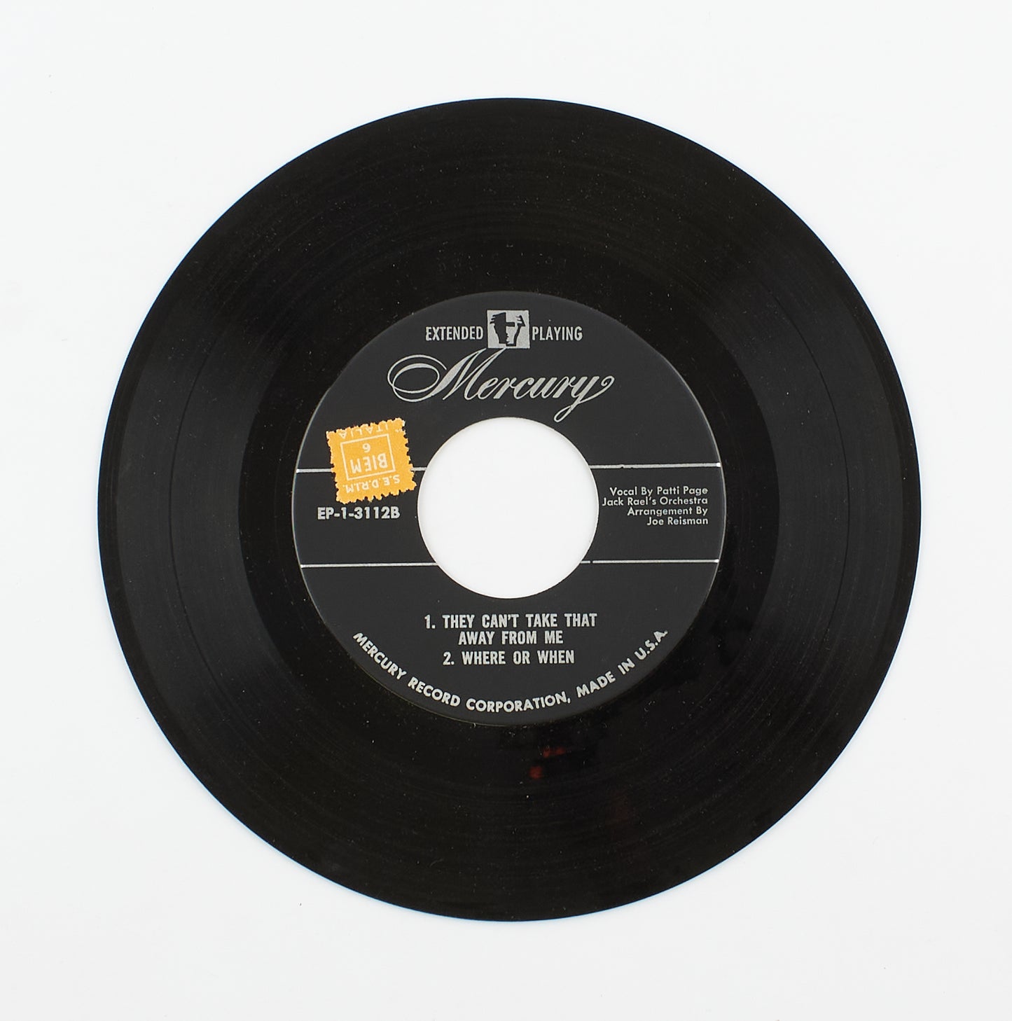 Patti Page - Sings the hit songs of 1937 - Mercury Record - 1953 - 45 giri - cantanti internazionali