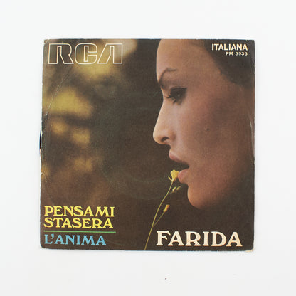 Farida - Pensami stasera / L'anima - Rca italiana - 1970 - 45 giri - cantanti italiani
