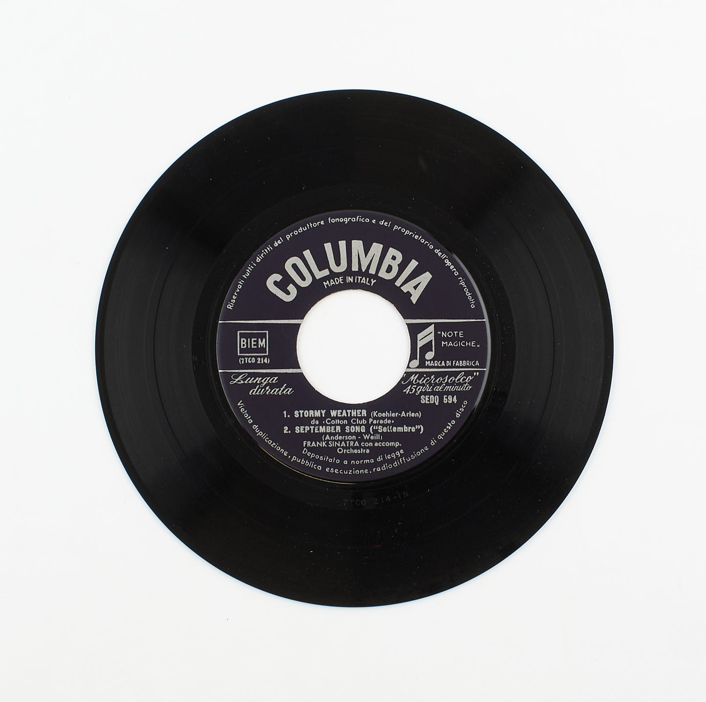 Frank Sinatra - Stormy weather - Columbia - 1955 - 45 giri - cantanti internazionali