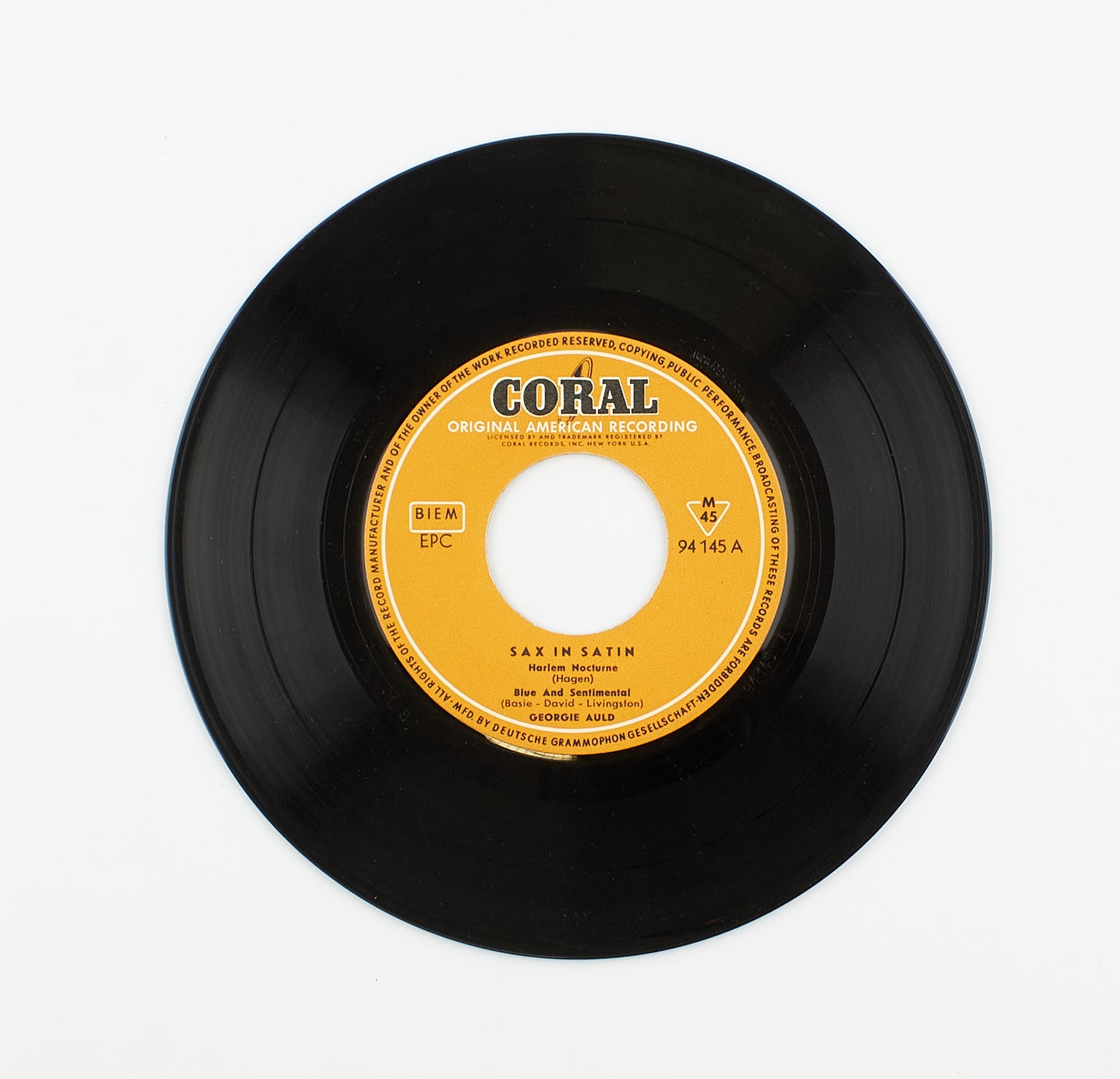 Georgie Auld - Sax in satin - Coral Records - 45 giri - strumentale