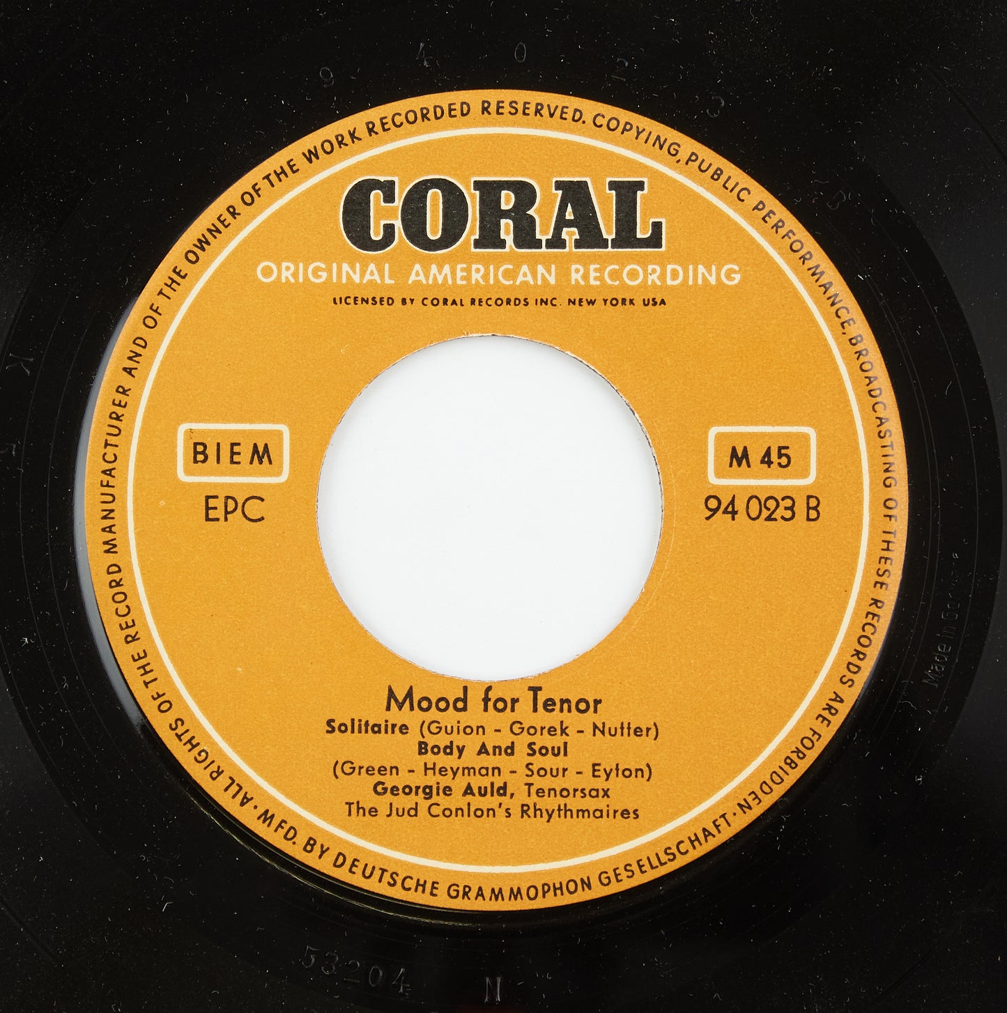 Georgie Auld - Mood for tenor - Coral Records - 1955 - 45 giri - strumentale