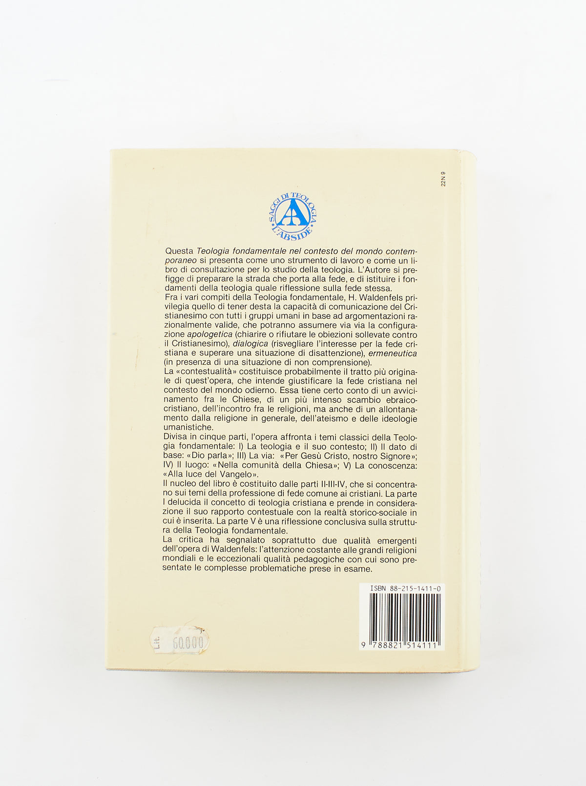 Hans Waldenfels - Teologia fondamentale - 1^Ed. Paoline 1988 - religione