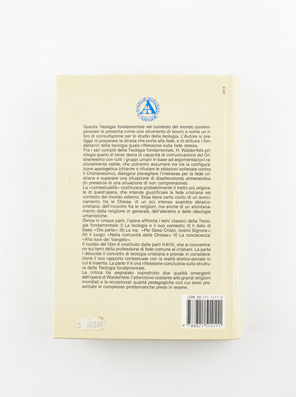 Hans Waldenfels - Teologia fondamentale - 1^Ed. Paoline 1988 - religione