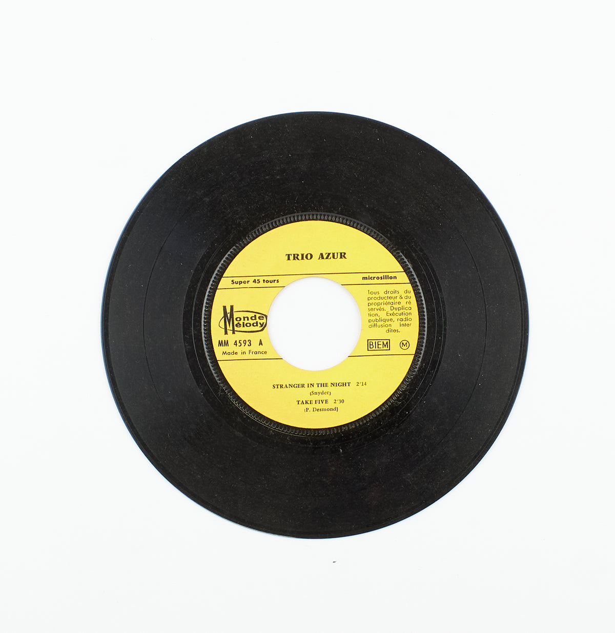 Trio Azul - Stranger in the night - Monde Melody - anni '60 - 45 giri - jazz, pop