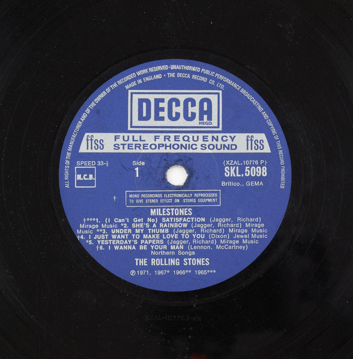 The Rolling Stones - Milestones - Decca - 1971 - 33 giri - rock pop