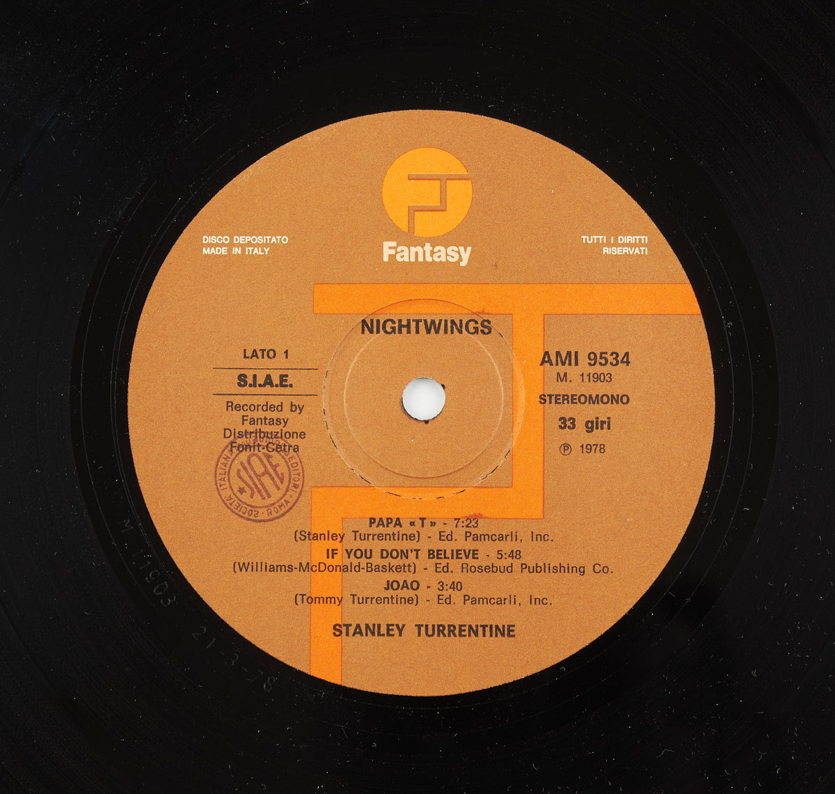 Stanley Turrentine - Nightwings - Fantasy Records - 1978 - 33 giri - jazz