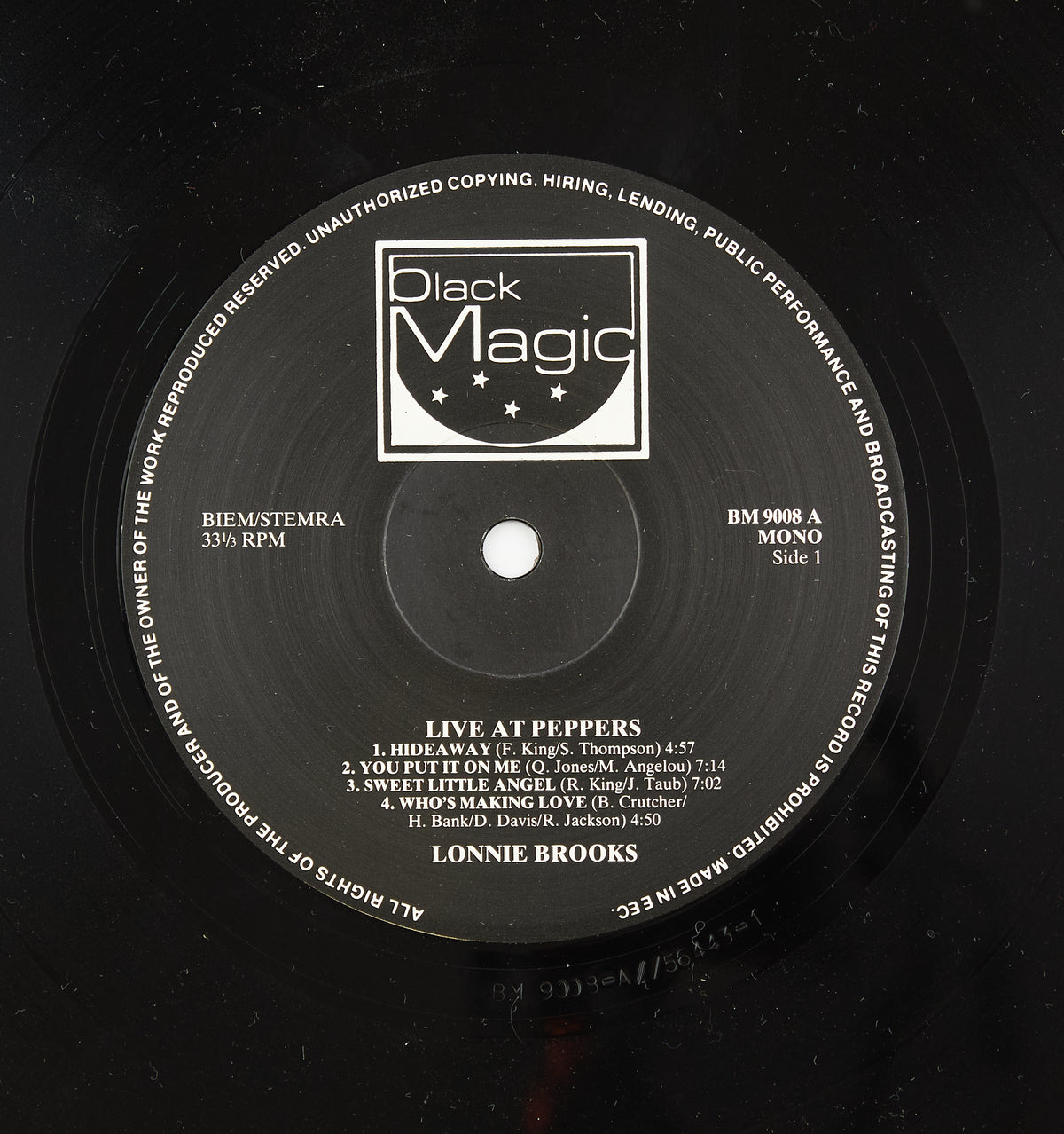 Lonnie Brooks - Live at Peppers 1968 - Black Magic Records - 1984 - 33 giri - blues