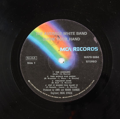 The Average White Band - Show your hand - MCA Records - 1973 - 33 giri - pop, soul, funk