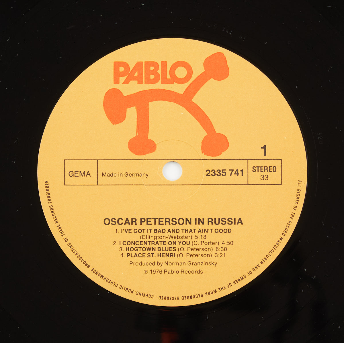 Oscar Peterson - In Russia - Pablo - 1976 - 33 giri - jazz
