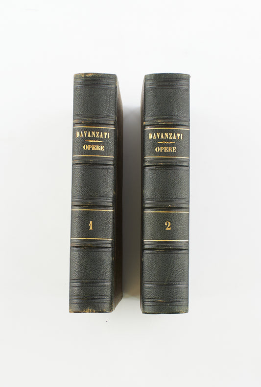 Bernardo Davanzati - Le Opere (2 voll.) – Felice Le Monnier 1853 - classici letteratura