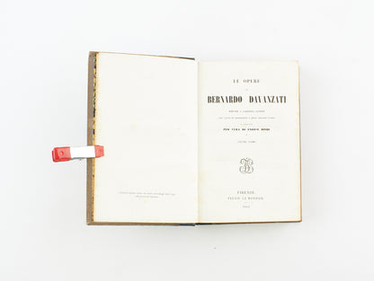 Bernardo Davanzati - Le Opere (2 voll.) – Felice Le Monnier 1853 - classici letteratura